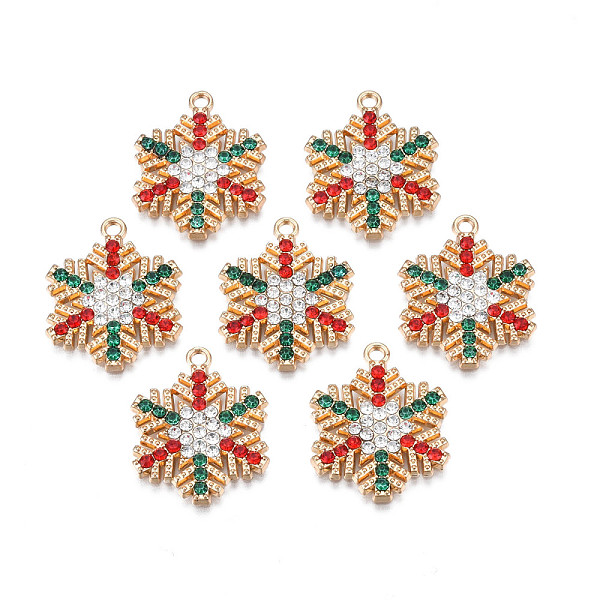 PandaHall Rack Plating Alloy Pendants, with Colorful Rhinestone, Cadmium Free & Nickel Free & Lead Free, Chirstmas Snowflake, Light Gold..., Multicolor
PandaHall Rack Plating Alloy Pendants, with Colorful Rhinestone, Cadmium Free & Nickel Free & Lead Free, Chirstmas Snowflake, Light Gold..., Multicolor