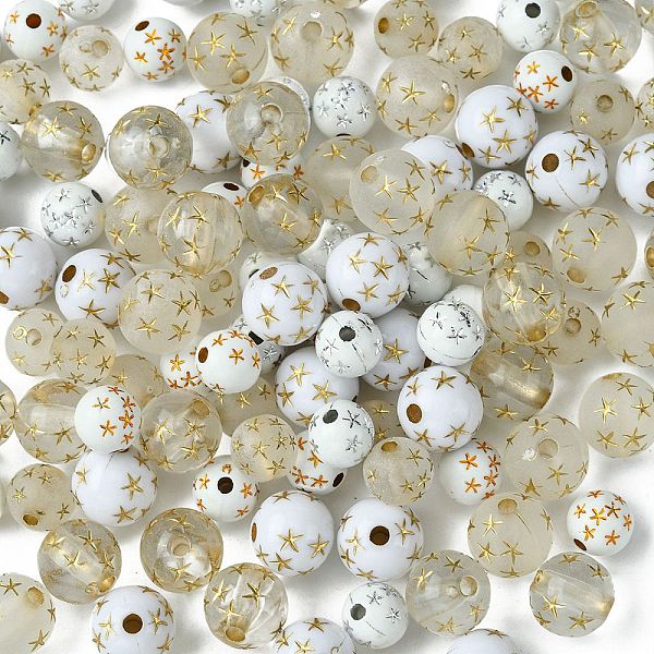 PandaHall 120Pcs 6 Styles Mixed Styles Acrylic Beads, Round with Star, Mixed Color, 7.5~10mm, Hole: 1.8~2mm 20pcs/style Acrylic Round..., Multicolor
PandaHall 120Pcs 6 Styles Mixed Styles Acrylic Beads, Round with Star, Mixed Color, 7.5~10mm, Hole: 1.8~2mm 20pcs/style Acrylic Round..., Multicolor