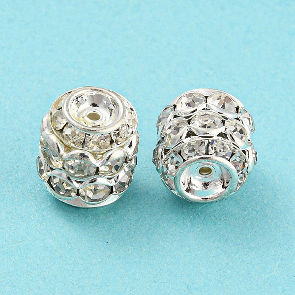 PandaHall Brass Rhinestone Beads, Barrel, Silver, 11.5x10mm, Hole: 1mm Brass+Rhinestone Barrel Clear
PandaHall Brass Rhinestone Beads, Barrel, Silver, 11.5x10mm, Hole: 1mm Brass+Rhinestone Barrel Clear