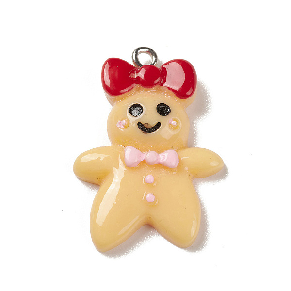 PandaHall Christmas Opaque Resin Pendants, Gingerbread Man Charms, with Platinum Plated Iron Loops, Navajo White, 30x21x5.5mm, Hole: 2mm...
PandaHall Christmas Opaque Resin Pendants, Gingerbread Man Charms, with Platinum Plated Iron Loops, Navajo White, 30x21x5.5mm, Hole: 2mm...