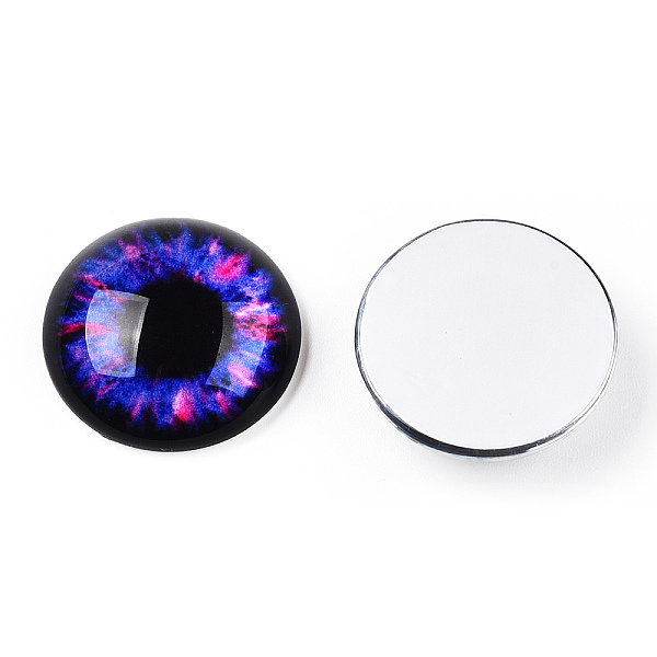 PandaHall Glass Cabochons, Half Round with Eye, Blue, 20x6.5mm Glass Half Round Blue 
PandaHall Glass Cabochons, Half Round with Eye, Blue, 20x6.5mm Glass Half Round Blue
