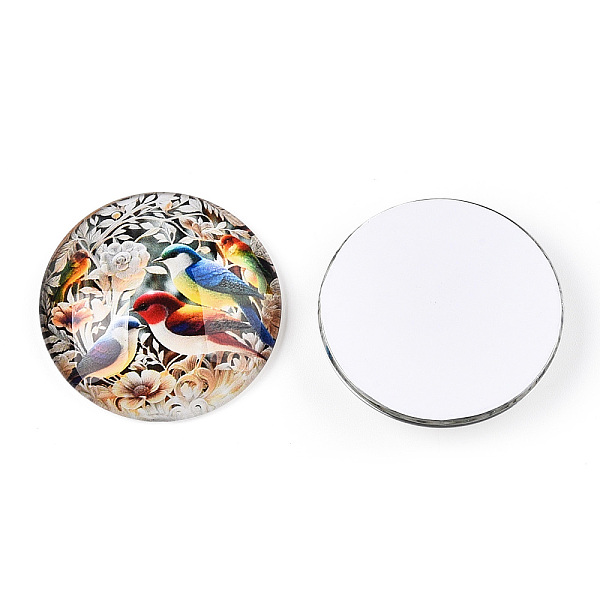 PandaHall Glass Cabochons, Half Round,, Flower and Bird Pattern, Colorful, 35x9mm Glass Half Round Multicolor
PandaHall Glass Cabochons, Half Round,, Flower and Bird Pattern, Colorful, 35x9mm Glass Half Round Multicolor