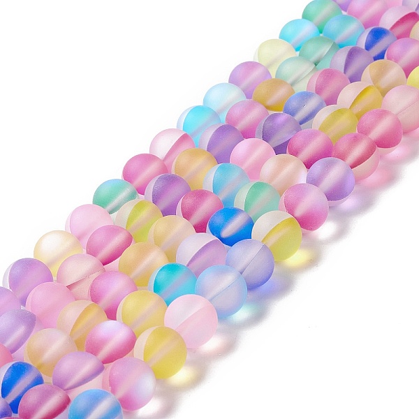 PandaHall Synthetic Moonstone Beads Strands, Frosted, Round, Colorful, 10mm, Hole: 1mm, about 38~40pcs/strand, 14.96''~15.16''(38~38.5cm)...
PandaHall Synthetic Moonstone Beads Strands, Frosted, Round, Colorful, 10mm, Hole: 1mm, about 38~40pcs/strand, 14.96''~15.16''(38~38.5cm)...