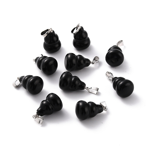 PandaHall Natural Obsidian Pendants, with Brass Loops and Snap on Bails, Long-Lasting Plated, Platinum, Gourd/Calabash, 16.5~17x12mm, Hole...
PandaHall Natural Obsidian Pendants, with Brass Loops and Snap on Bails, Long-Lasting Plated, Platinum, Gourd/Calabash, 16.5~17x12mm, Hole...