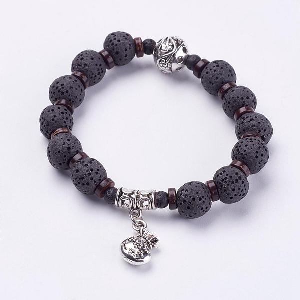 PandaHall Natural Lava Rock Beads Stretch Bracelets, with Coconut Shell and Alloy Findings, Purse and Round, Antique Silver, 2-1/8 inch...
PandaHall Natural Lava Rock Beads Stretch Bracelets, with Coconut Shell and Alloy Findings, Purse and Round, Antique Silver, 2-1/8 inch...