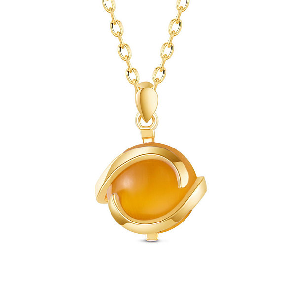 PandaHall SHEGRACE 925 Sterling Silver Pendant Necklace, with Opal, Golden, Round, Gold, 17.72 inch(45cm) Sterling Silver Gold
PandaHall SHEGRACE 925 Sterling Silver Pendant Necklace, with Opal, Golden, Round, Gold, 17.72 inch(45cm) Sterling Silver Gold