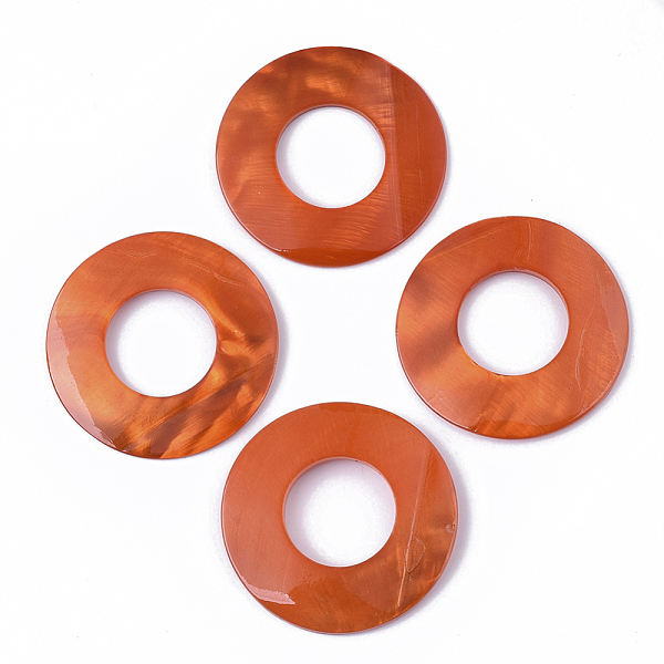 PandaHall Spray Painted Freshwater Shell Pendants, Donut, Dark Orange, 50x3mm, Hole: 23.5mm Freshwater Shell Donut Orange
PandaHall Spray Painted Freshwater Shell Pendants, Donut, Dark Orange, 50x3mm, Hole: 23.5mm Freshwater Shell Donut Orange