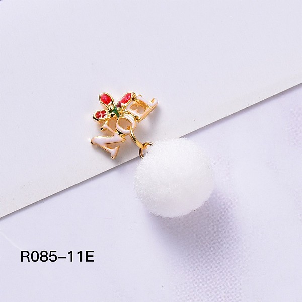 PandaHall Christmas Theme Alloy Enamel , Nail Care Decoration, with Fabric Ball, Word NOEL, White, Real 18K Gold Plated, 25x11mm Alloy...
PandaHall Christmas Theme Alloy Enamel , Nail Care Decoration, with Fabric Ball, Word NOEL, White, Real 18K Gold Plated, 25x11mm Alloy...