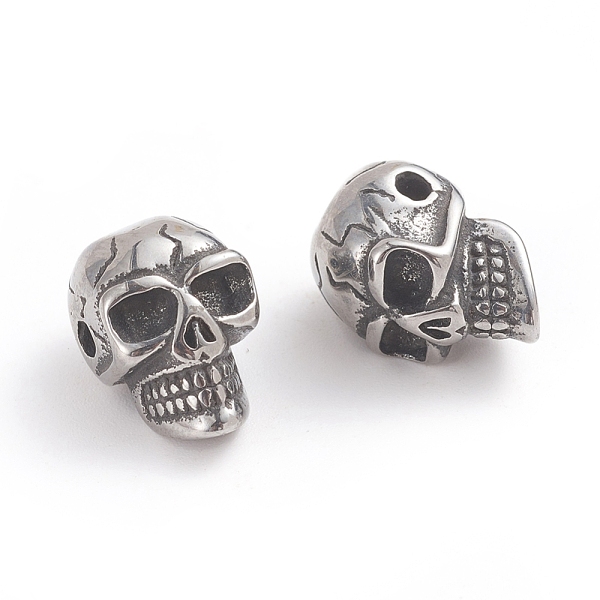 PandaHall Halloween 304 Stainless Steel Beads, Skull Head, Antique Silver, 13.8x9.5x9mm, Hole: 1.8mm 304 Stainless Steel Skull
PandaHall Halloween 304 Stainless Steel Beads, Skull Head, Antique Silver, 13.8x9.5x9mm, Hole: 1.8mm 304 Stainless Steel Skull