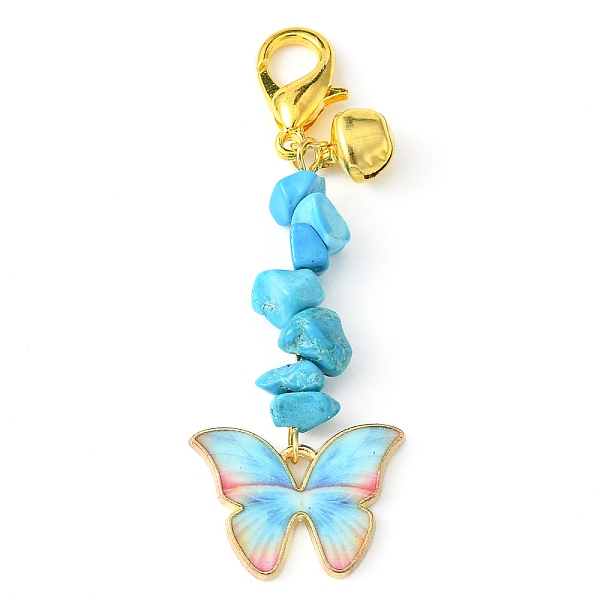 PandaHall Alloy Enamel Butterfly Pendant Decoration, Synthetic Turquoise Chips and Lobster Claw Clasps Charms, 64mm Synthetic Turquoise...
PandaHall Alloy Enamel Butterfly Pendant Decoration, Synthetic Turquoise Chips and Lobster Claw Clasps Charms, 64mm Synthetic Turquoise...