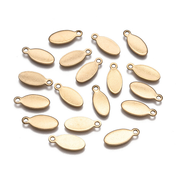 PandaHall Oval Ion Plating(IP) 304 Stainless Steel Stamping Blank Tag Charms, Golden, 16x7x1mm, Hole: 1.5mm 304 Stainless Steel Oval
PandaHall Oval Ion Plating(IP) 304 Stainless Steel Stamping Blank Tag Charms, Golden, 16x7x1mm, Hole: 1.5mm 304 Stainless Steel Oval