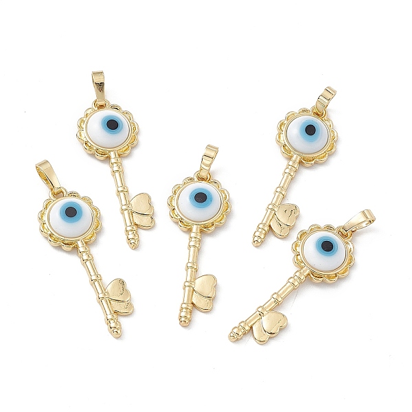 PandaHall Handmade Evil Eye Lampwork Pendants, with Rack Plating Real 18K Gold Plated Brass Findings, Long-Lasting Plated, Flower Key with..., White
PandaHall Handmade Evil Eye Lampwork Pendants, with Rack Plating Real 18K Gold Plated Brass Findings, Long-Lasting Plated, Flower Key with..., White