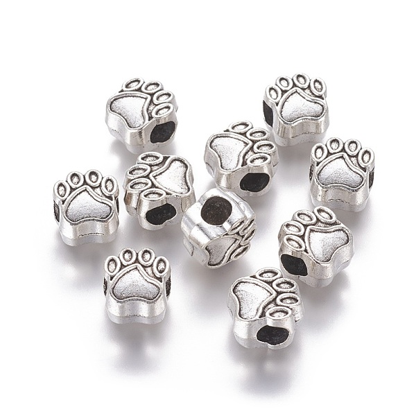 PandaHall Tibetan Style European Beads, Cadmium Free & Lead Free, Paw Print, Antique Silver, 11x11x8mm, Hole: 5mm Alloy Others
PandaHall Tibetan Style European Beads, Cadmium Free & Lead Free, Paw Print, Antique Silver, 11x11x8mm, Hole: 5mm Alloy Others