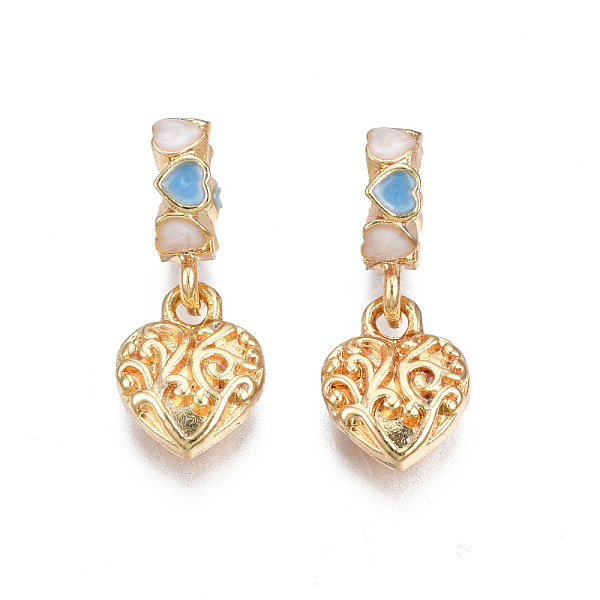 PandaHall Rack Plating Alloy Enamel European Dangle Charms, Large Hole Beads, Cadmium Free & Lead Free, Golden, Heart, White, 26.5mm, Hole...
PandaHall Rack Plating Alloy Enamel European Dangle Charms, Large Hole Beads, Cadmium Free & Lead Free, Golden, Heart, White, 26.5mm, Hole...
