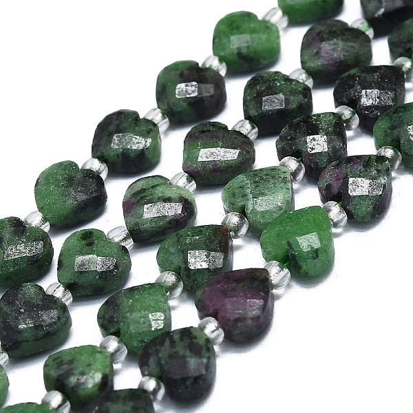 PandaHall Natural Ruby in Zoisite Beads Strands, with Seed Beads, Faceted, Heart, 8x8x4.5mm, Hole: 1mm, about 40pcs/strand, 14.96 inch(38cm)...
PandaHall Natural Ruby in Zoisite Beads Strands, with Seed Beads, Faceted, Heart, 8x8x4.5mm, Hole: 1mm, about 40pcs/strand, 14.96 inch(38cm)...