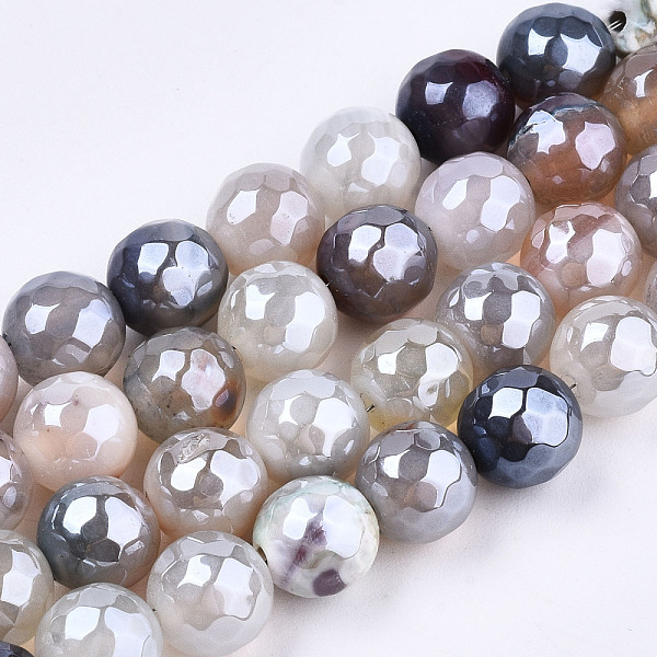 PandaHall Electroplate Natural Fire Crackle Agate Beads Strands, Dyed, Faceted, Pearl Luster Plated, Round, Antique White, 8.5x7~8mm, Hole...
PandaHall Electroplate Natural Fire Crackle Agate Beads Strands, Dyed, Faceted, Pearl Luster Plated, Round, Antique White, 8.5x7~8mm, Hole...