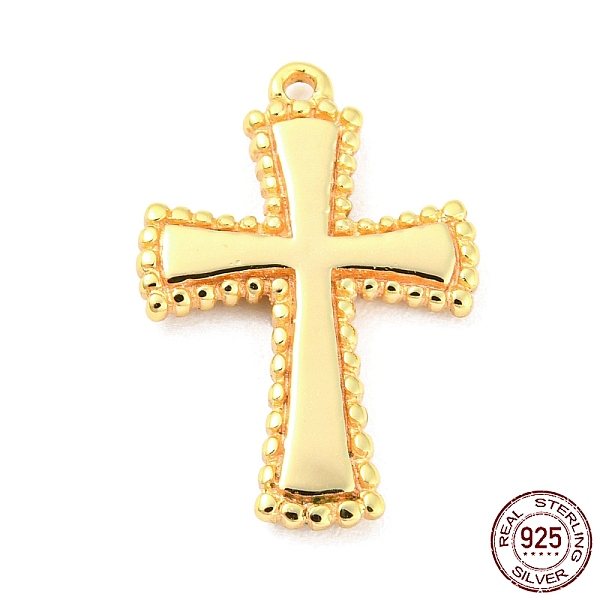 PandaHall 925 Sterling Silver Pendants, Cross Charms, with S925 Stamp, Real 18K Gold Plated, 18x12.5x2mm, Hole: 1mm Sterling Silver Cross
PandaHall 925 Sterling Silver Pendants, Cross Charms, with S925 Stamp, Real 18K Gold Plated, 18x12.5x2mm, Hole: 1mm Sterling Silver Cross