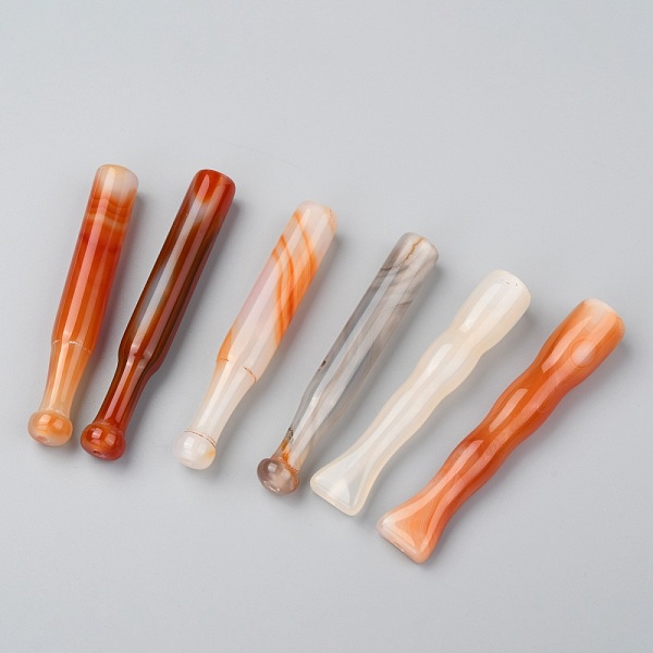 PandaHall Natural Agate Beads, Dyed & Heated, Cigarette Holder, Mixed Color, 56~80x10.5~16.5mm, Hole: 2.5~8mm Banded Agate Others Multicolor
PandaHall Natural Agate Beads, Dyed & Heated, Cigarette Holder, Mixed Color, 56~80x10.5~16.5mm, Hole: 2.5~8mm Banded Agate Others Multicolor