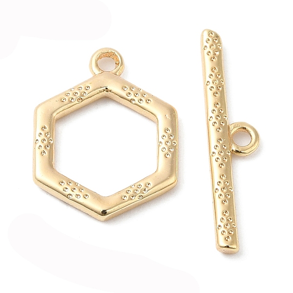 PandaHall Brass Toggle Clasps, Hexagon, Real 18K Gold Plated, Hexagon: 15.5x12x1.5mm, Hole: 1.4mm, Bar: 20x4x1.5mm, Hole: 1.4mm Brass...
PandaHall Brass Toggle Clasps, Hexagon, Real 18K Gold Plated, Hexagon: 15.5x12x1.5mm, Hole: 1.4mm, Bar: 20x4x1.5mm, Hole: 1.4mm Brass...