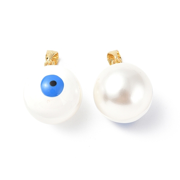 PandaHall Shell Enamel Pendants, with Real 18K Gold Plated Brass Findings, Long-Lasting Plated, Round with Evil Eye Charm, White, 20x16x17mm...
PandaHall Shell Enamel Pendants, with Real 18K Gold Plated Brass Findings, Long-Lasting Plated, Round with Evil Eye Charm, White, 20x16x17mm...