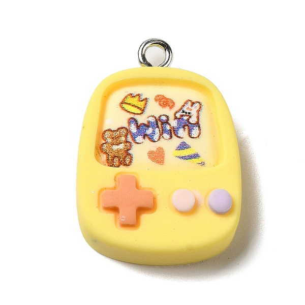 PandaHall Opaque Resin Pendants, Game Machine Charms, with Platinum Tone Iron Loops, Champagne Yellow, 25x17x6.5mm, Hole: 2mm Iron+Resin...
PandaHall Opaque Resin Pendants, Game Machine Charms, with Platinum Tone Iron Loops, Champagne Yellow, 25x17x6.5mm, Hole: 2mm Iron+Resin...