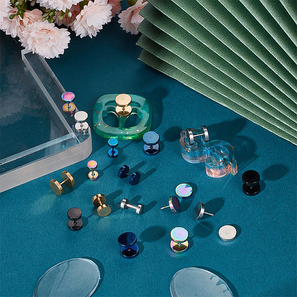 PandaHall UNICRAFTALE 30pcs 3 Colors 5 Sizes 6/8/10mm in Diameter Titanium Steel Barbell Earring Small Flat Back Disc Stud Earrings Punk Hip...
PandaHall UNICRAFTALE 30pcs 3 Colors 5 Sizes 6/8/10mm in Diameter Titanium Steel Barbell Earring Small Flat Back Disc Stud Earrings Punk Hip...