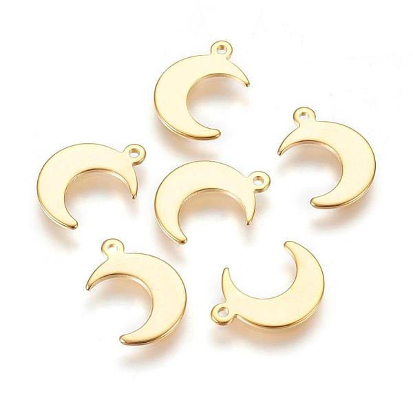 PandaHall 304 Stainless Steel Charms, Moon, Real 24K Gold Plated, 15.5x11x1mm, Hole: 1.5mm 304 Stainless Steel Moon
PandaHall 304 Stainless Steel Charms, Moon, Real 24K Gold Plated, 15.5x11x1mm, Hole: 1.5mm 304 Stainless Steel Moon