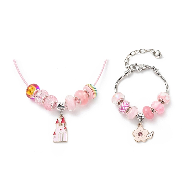 PandaHall DIY European Bracelet Necklace Making Kit for Kid, Including Brass Chain Bracelet & Wax Rope Necklace Making, Large Hole Style..., Pink
PandaHall DIY European Bracelet Necklace Making Kit for Kid, Including Brass Chain Bracelet & Wax Rope Necklace Making, Large Hole Style..., Pink