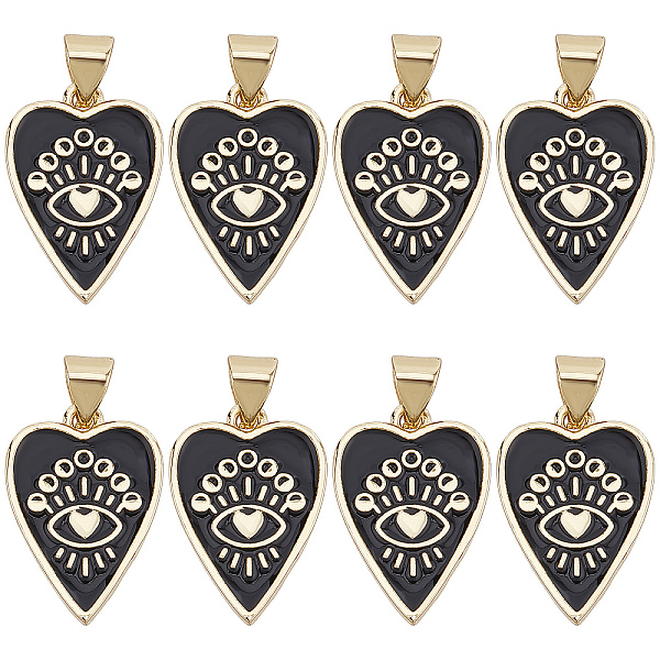 PandaHall SUNNYCLUE 8Pcs Brass Enamel Pendants, Real 18K Gold Plated, Heart with Eye, Black, 18.5x12.5x1.6mm, Hole: 3.5x5mm Brass+Enamel...
PandaHall SUNNYCLUE 8Pcs Brass Enamel Pendants, Real 18K Gold Plated, Heart with Eye, Black, 18.5x12.5x1.6mm, Hole: 3.5x5mm Brass+Enamel...
