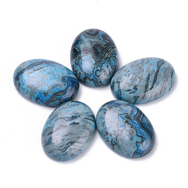 PandaHall Natural Ripple Jasper Cabochons, Oval, Dyed, 25x18x7~8mm Other Jasper Oval
PandaHall Natural Ripple Jasper Cabochons, Oval, Dyed, 25x18x7~8mm Other Jasper Oval