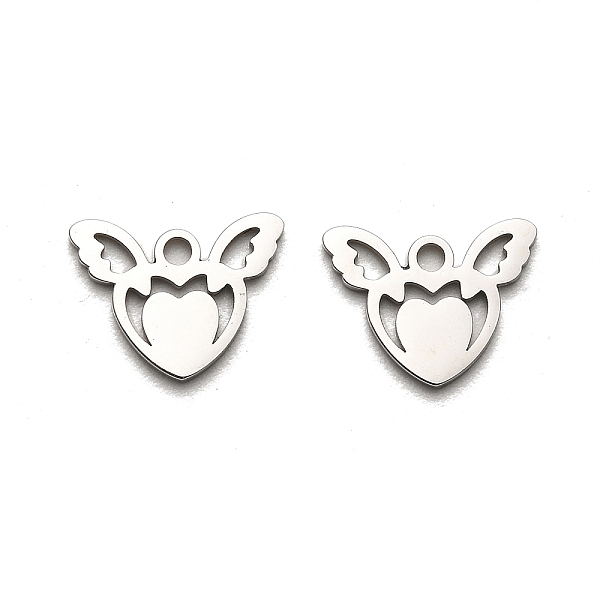PandaHall 316 Surgical Stainless Steel Charms, Laser Cut, Heart with Wing Charm, Stainless Steel Color, 10x13x1mm, Hole: 1.6mm 316 Surgical...
PandaHall 316 Surgical Stainless Steel Charms, Laser Cut, Heart with Wing Charm, Stainless Steel Color, 10x13x1mm, Hole: 1.6mm 316 Surgical...