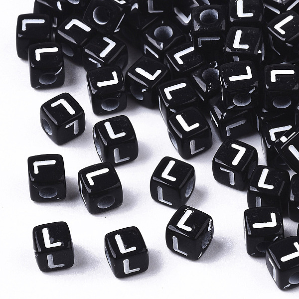 PandaHall Opaque Acrylic Beads, Horizontal Hole, Alphabet Style, Cube, Black & White, Letter.L, 5x5x5mm, Hole: 2mm, about 500pcs/50g Acrylic...
PandaHall Opaque Acrylic Beads, Horizontal Hole, Alphabet Style, Cube, Black & White, Letter.L, 5x5x5mm, Hole: 2mm, about 500pcs/50g Acrylic...
