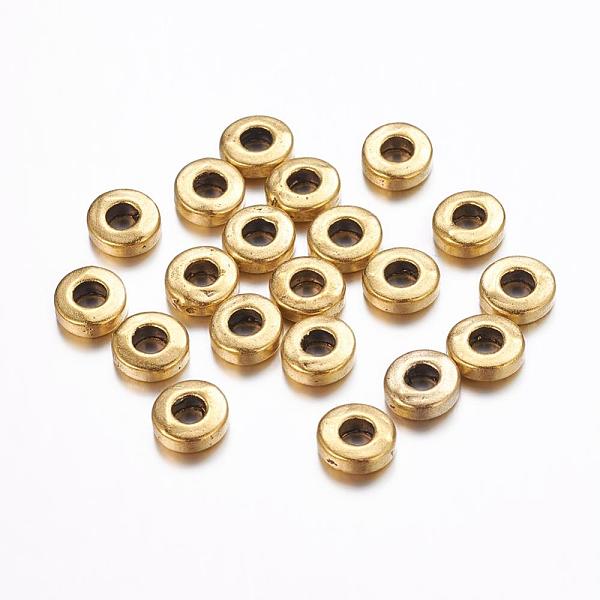 PandaHall Tibetan Style Spacer Beads, Lead Free & Cadmium Free, Donut, Antique Golden, 6x2mm, Hole: 2.5mm Alloy Donut
PandaHall Tibetan Style Spacer Beads, Lead Free & Cadmium Free, Donut, Antique Golden, 6x2mm, Hole: 2.5mm Alloy Donut