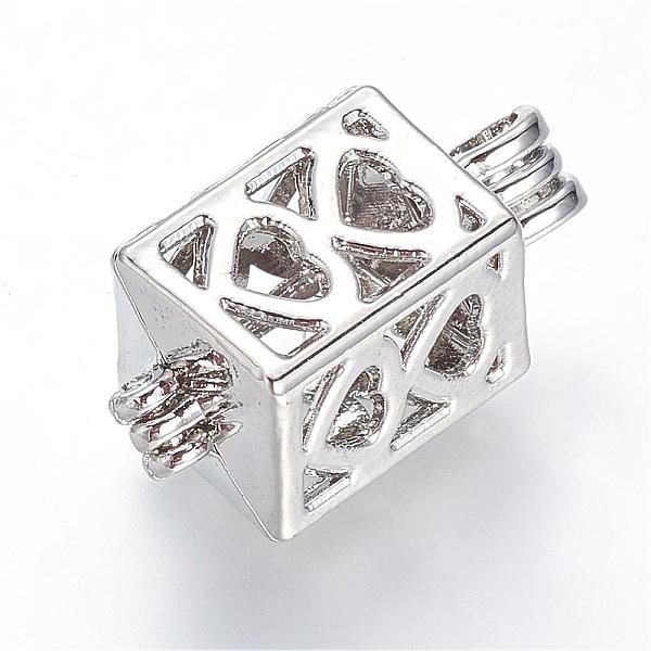 PandaHall Hollow Brass Locket Pendants, Cage Pendants, Cuboid, Platinum, 23x14x14mm, Hole: 3x3.5mm, inner measure: 11.5x11mm Brass Cuboid
PandaHall Hollow Brass Locket Pendants, Cage Pendants, Cuboid, Platinum, 23x14x14mm, Hole: 3x3.5mm, inner measure: 11.5x11mm Brass Cuboid