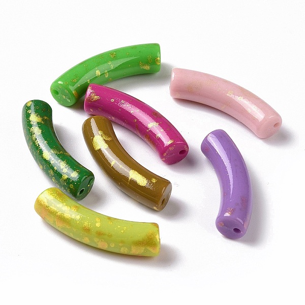 PandaHall Opaque Acrylic Beads, with Glitter Powder, Curved Tube, Mixed Color, 33x10x8mm, Hole: 1.5mm Acrylic Tube Multicolor
PandaHall Opaque Acrylic Beads, with Glitter Powder, Curved Tube, Mixed Color, 33x10x8mm, Hole: 1.5mm Acrylic Tube Multicolor
