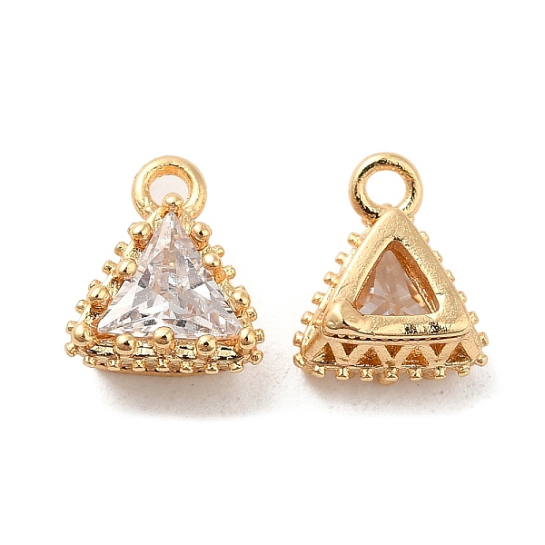 PandaHall Glass Charms, with Brass Findings, Triangle Charm, Real 18K Gold Plated, 9.5x8x5mm, Hole: 1.2mm Brass+Glass Triangle Clear
PandaHall Glass Charms, with Brass Findings, Triangle Charm, Real 18K Gold Plated, 9.5x8x5mm, Hole: 1.2mm Brass+Glass Triangle Clear