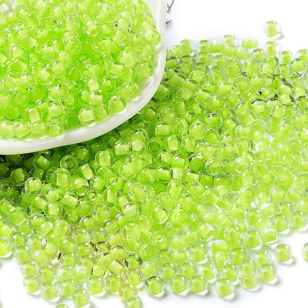 PandaHall Glass Bead, Inside Colours, Round Hole, Round, Green Yellow, 4x3mm, Hole: 1.4mm, 7650pcs/pound Glass
PandaHall Glass Bead, Inside Colours, Round Hole, Round, Green Yellow, 4x3mm, Hole: 1.4mm, 7650pcs/pound Glass
