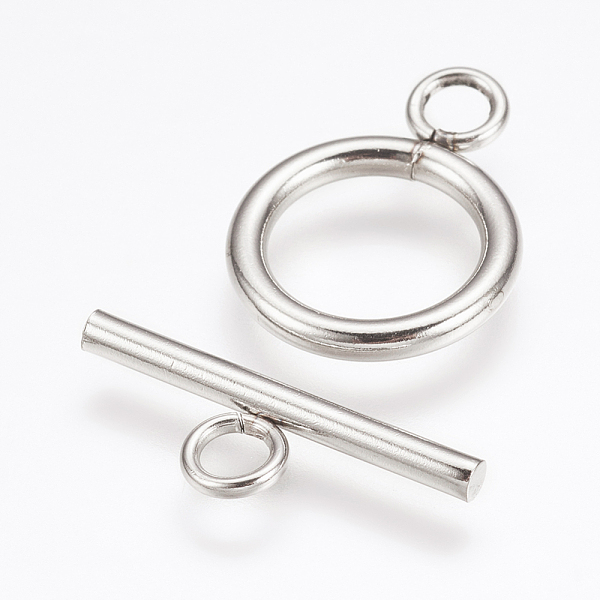 PandaHall 304 Stainless Steel Toggle Clasps, Stainless Steel Color, toggle: 18.5x13.5x2mm, Hole: 3mm, inner: 9.5mm, bar: 20x7x2mm, Hole...
PandaHall 304 Stainless Steel Toggle Clasps, Stainless Steel Color, toggle: 18.5x13.5x2mm, Hole: 3mm, inner: 9.5mm, bar: 20x7x2mm, Hole...