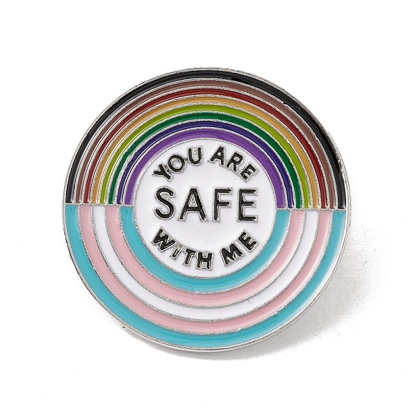 PandaHall Word You Are Safe With Me Enamel Pin, Electrophoresis Black Plated Alloy Badge for Backpack Clohtes, Round Pattern, 34x1.6mm...
PandaHall Word You Are Safe With Me Enamel Pin, Electrophoresis Black Plated Alloy Badge for Backpack Clohtes, Round Pattern, 34x1.6mm...