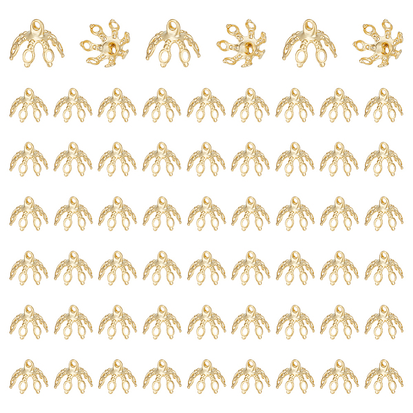 PandaHall 120Pcs Multi-Petal Brass Bead Caps, Flower, Golden, 8.5x10mm, Hole: 1.4mm and 1.2x1.6mm Brass
PandaHall 120Pcs Multi-Petal Brass Bead Caps, Flower, Golden, 8.5x10mm, Hole: 1.4mm and 1.2x1.6mm Brass