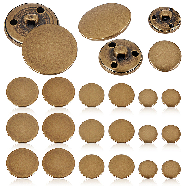 PandaHall AHADERMAKER 60Pcs 3 Style Brass Shank Buttons, Flat Round, Antique Bronze, 15~25x6.5~8mm, Hole: 2~3mm, 20pcs/style Brass Flat...
PandaHall AHADERMAKER 60Pcs 3 Style Brass Shank Buttons, Flat Round, Antique Bronze, 15~25x6.5~8mm, Hole: 2~3mm, 20pcs/style Brass Flat...