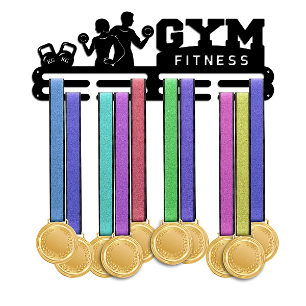 PandaHall Fashion Iron Medal Hanger Holder Display Wall Rack, with Screws, Word GYM Fitness, Sports Themed Pattern, 150x400mm Iron Sports
PandaHall Fashion Iron Medal Hanger Holder Display Wall Rack, with Screws, Word GYM Fitness, Sports Themed Pattern, 150x400mm Iron Sports