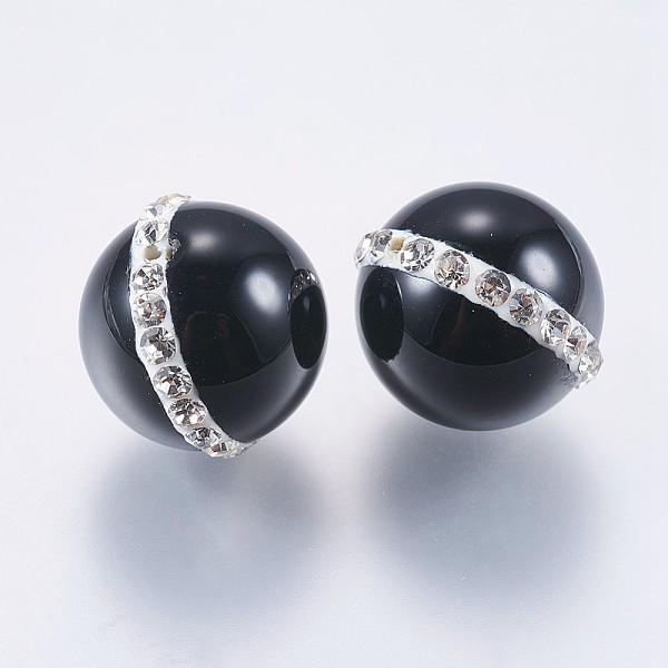 PandaHall Natural Agate Beads, with Polymer Clay Rhinestones, Dyed, Round, Black, 14mm, Hole: 0.5mm Natural Agate Round Black
PandaHall Natural Agate Beads, with Polymer Clay Rhinestones, Dyed, Round, Black, 14mm, Hole: 0.5mm Natural Agate Round Black