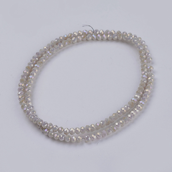 PandaHall Electroplate Glass Beads Strands, Full Rainbow Plated, Faceted, Rondelle, Gainsboro, 3~3.5x2~2.5mm, Hole: 0.8mm, about..., Gray
PandaHall Electroplate Glass Beads Strands, Full Rainbow Plated, Faceted, Rondelle, Gainsboro, 3~3.5x2~2.5mm, Hole: 0.8mm, about..., Gray