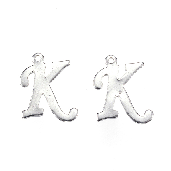PandaHall 304 Stainless Steel Letter Charms, Letter.K, Stainless Steel Color, 15x12x0.8mm, Hole: 1mm 304 Stainless Steel Letter
PandaHall 304 Stainless Steel Letter Charms, Letter.K, Stainless Steel Color, 15x12x0.8mm, Hole: 1mm 304 Stainless Steel Letter