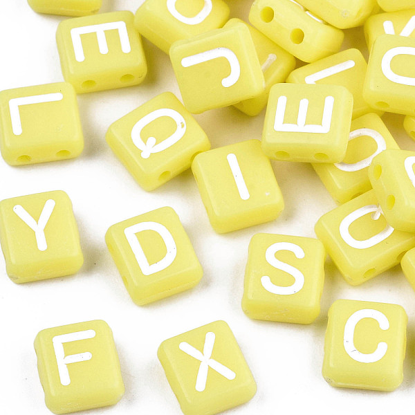 PandaHall Opaque Acrylic Multi-Strand Links, for Tile Elastic Bracelets Making, Rectangle with Random Letter, Yellow, 8x9x4.5mm, Hole: 1.5mm...
PandaHall Opaque Acrylic Multi-Strand Links, for Tile Elastic Bracelets Making, Rectangle with Random Letter, Yellow, 8x9x4.5mm, Hole: 1.5mm...