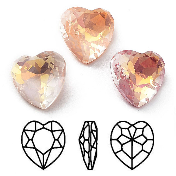 PandaHall Electroplate K9 Glass Rhinestone Cabochons, Point Back & Back Plated, Faceted, Heart, Mixed Color, 10x10x5.5mm Glass Rhinestone..., Multicolor
PandaHall Electroplate K9 Glass Rhinestone Cabochons, Point Back & Back Plated, Faceted, Heart, Mixed Color, 10x10x5.5mm Glass Rhinestone..., Multicolor