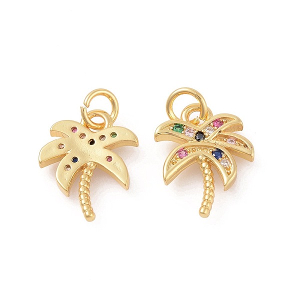 PandaHall Brass Micro Pave Cubic Zirconia Pendants, Coconut Tree, Colorful, Golden, 18.5x14x2mm, Hole: 4mm Brass+Cubic Zirconia Tree
PandaHall Brass Micro Pave Cubic Zirconia Pendants, Coconut Tree, Colorful, Golden, 18.5x14x2mm, Hole: 4mm Brass+Cubic Zirconia Tree
