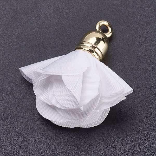 PandaHall Cloth Pendant Decorations, with CCB Plastic Findings, Flower, Golden, Mixed Color, 29~31x22mm, Hole: 2mm Cloth Flower Multicolor
PandaHall Cloth Pendant Decorations, with CCB Plastic Findings, Flower, Golden, Mixed Color, 29~31x22mm, Hole: 2mm Cloth Flower Multicolor