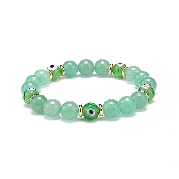 PandaHall Natural Green Aventurine & Lampwork Evil Eye Round Beaded Stretch Bracelet, Gemstone Jewelry for Women, Inner Diameter: 2 inch...
PandaHall Natural Green Aventurine & Lampwork Evil Eye Round Beaded Stretch Bracelet, Gemstone Jewelry for Women, Inner Diameter: 2 inch...